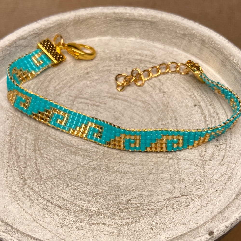 Turquoise and Gold Bracelet